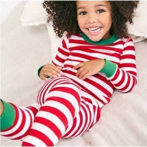 Hanna Andersson Kids Striped Long John Pajama Set Size 5